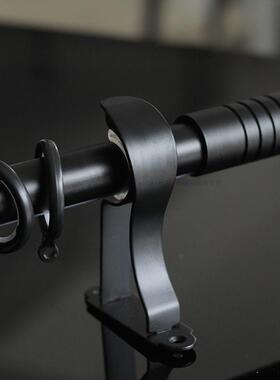 黑色细罗马杆铝合金窗帘杆罗马杆北欧美式静音单双杆