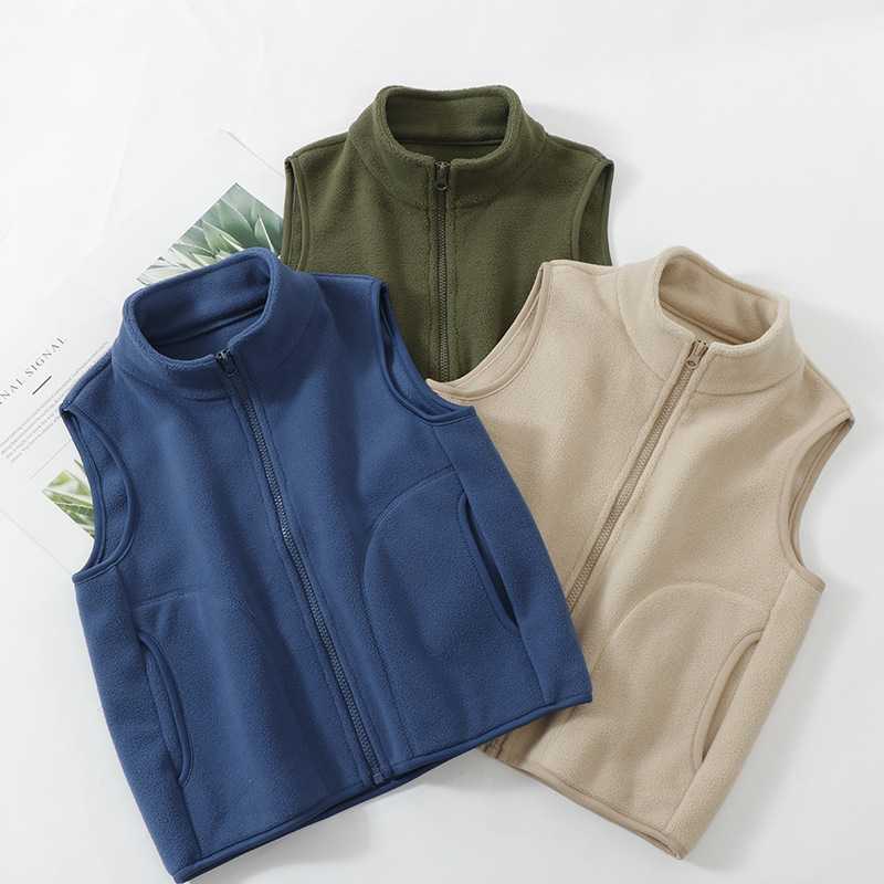 男童摇粒绒马甲校服保暖神器秋冬保暖内搭坎肩拉链开衫立领马夹