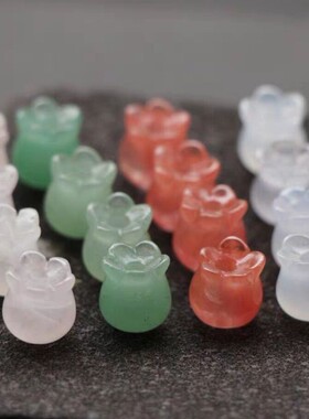 天然挂饰diy吊坠雕刻铃兰可爱