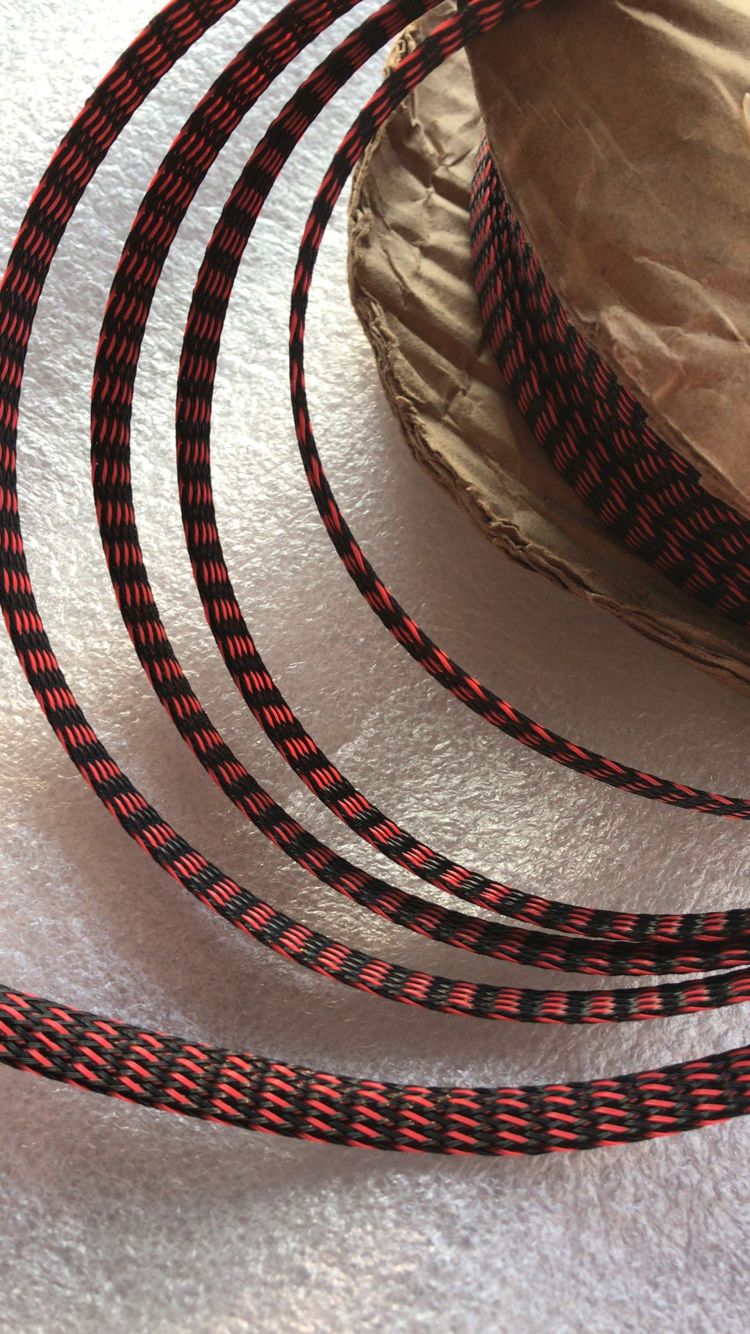 DIY信号线的防震网红色黑色缠绕避震网网套线套装线直径6-12MM