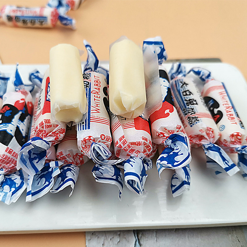 上海冠生园大白兔奶糖散称500g结婚喜糖糖果百花生牛扎糖袋装食品