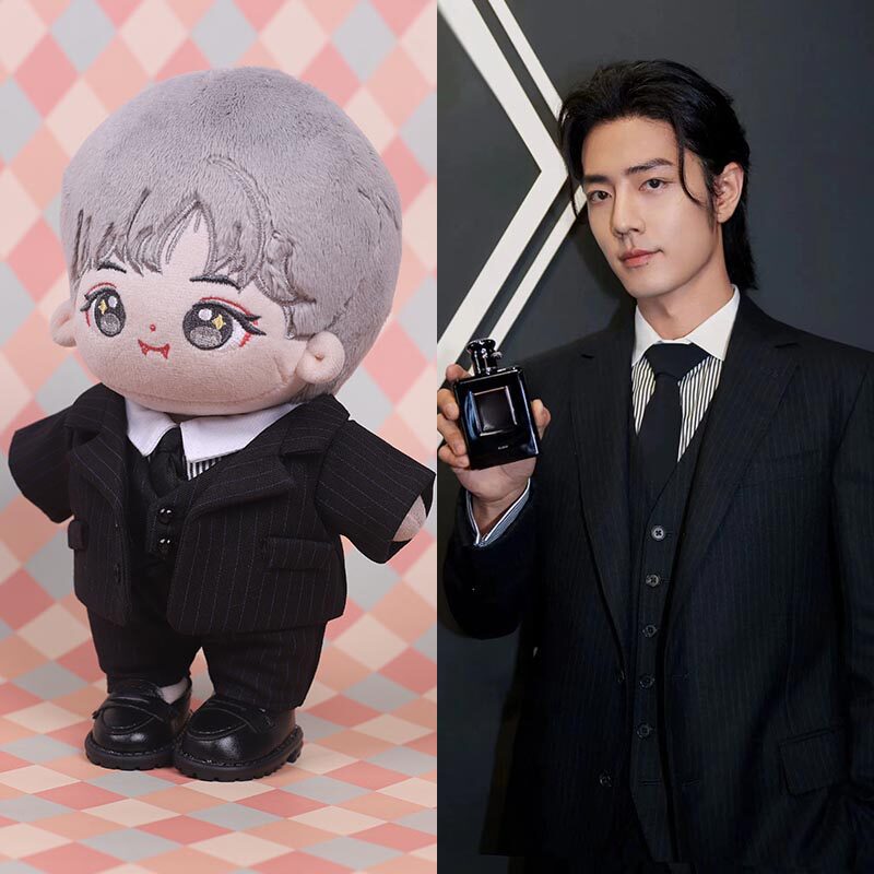 20厘米肖战娃衣黑色西装套装