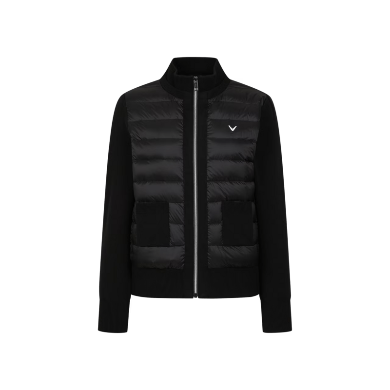 韩国代购Callaway高尔夫球服25冬季女士纯色轻质保暖鹅绒针织外套