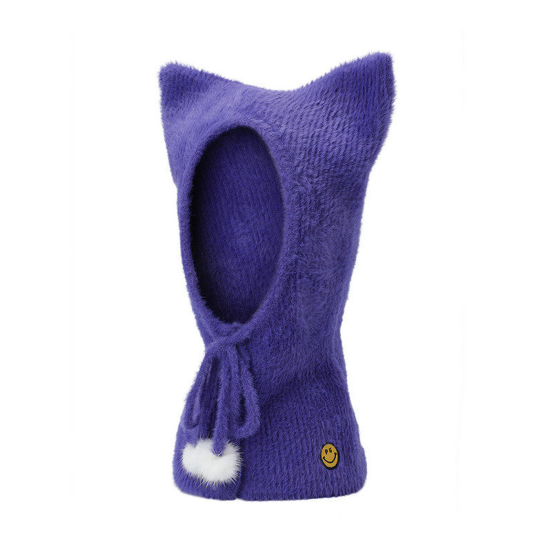 韩国代购PEARLYGATES高尔夫25秋冬女士保暖防风针织可爱猫耳帽子