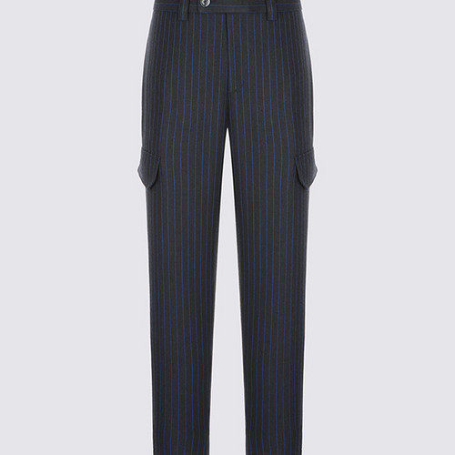 韩国代购G4高尔夫球服25年男士秋冬时尚百搭休闲细条纹羊毛工装裤