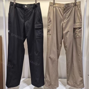 韩国代购Malbon高尔夫男装裤子2025新款秋冬休闲保暖宽松直筒裤