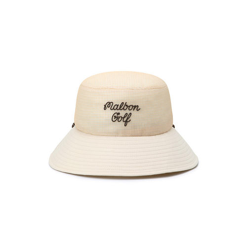Malbon 韩国正品代购男女同款高尔夫球帽2026新款遮阳防晒桶帽