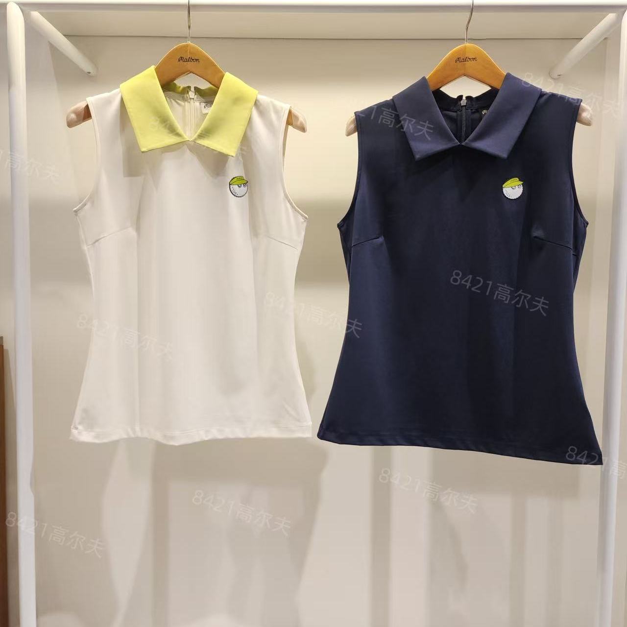 韩国代购malbon高尔夫球服女士25夏新款时尚百搭翻领无袖冷感马甲