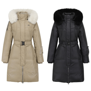 25女士冬季韩国代购MASTER BUNNY高尔夫球服长款松紧腰毛领羽绒服