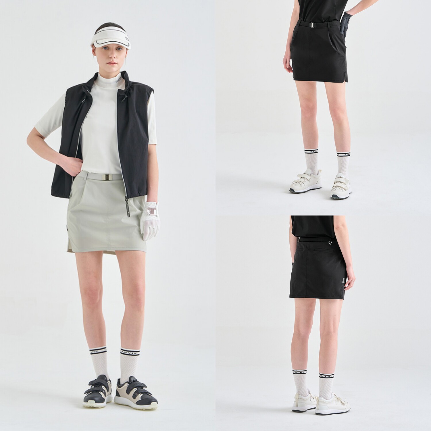 韩国代购LANVINBLANC高尔夫球服26春夏女士休闲运动包臀半身短裙