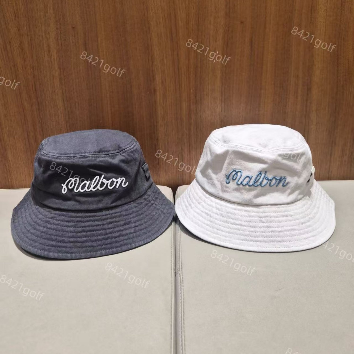 Malbon韩国正品代购女士高尔夫球帽子防晒26新款春字母渔夫帽