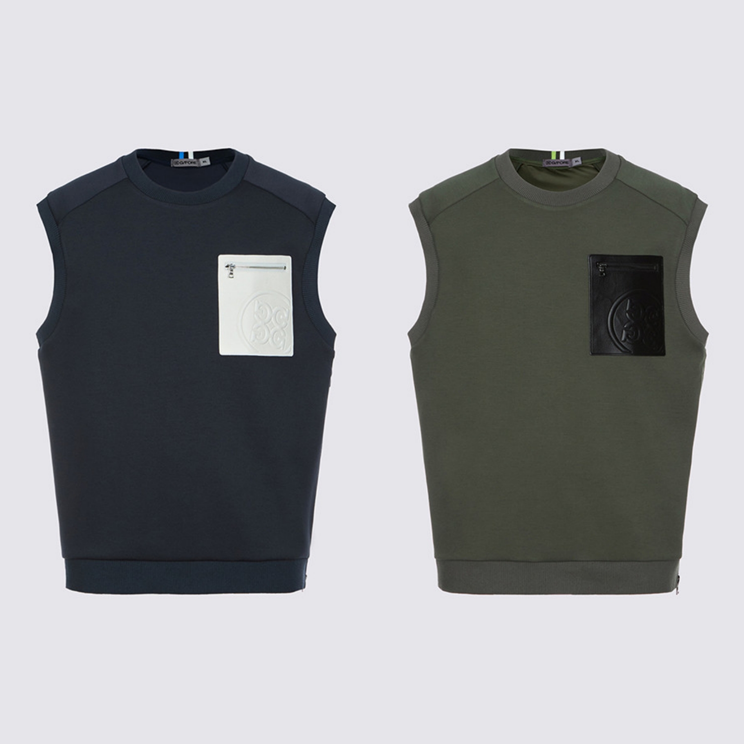 25年男士冬季韩国代购G4高尔夫球服秋冬百搭圆领配色运动无袖背心