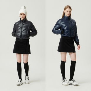 25年女士冬季 PXG高尔夫百搭休闲标志立领保暖羽绒服夹克 韩国代购