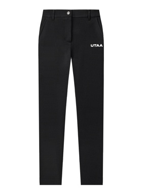 韩国代购UTAA高尔夫球服25女士秋冬运动标志系扣加绒保暖直筒长裤