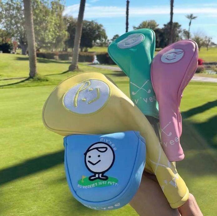 韩国代购pivvee可爱高尔夫球杆保护套一号木球道木铁道木推杆套