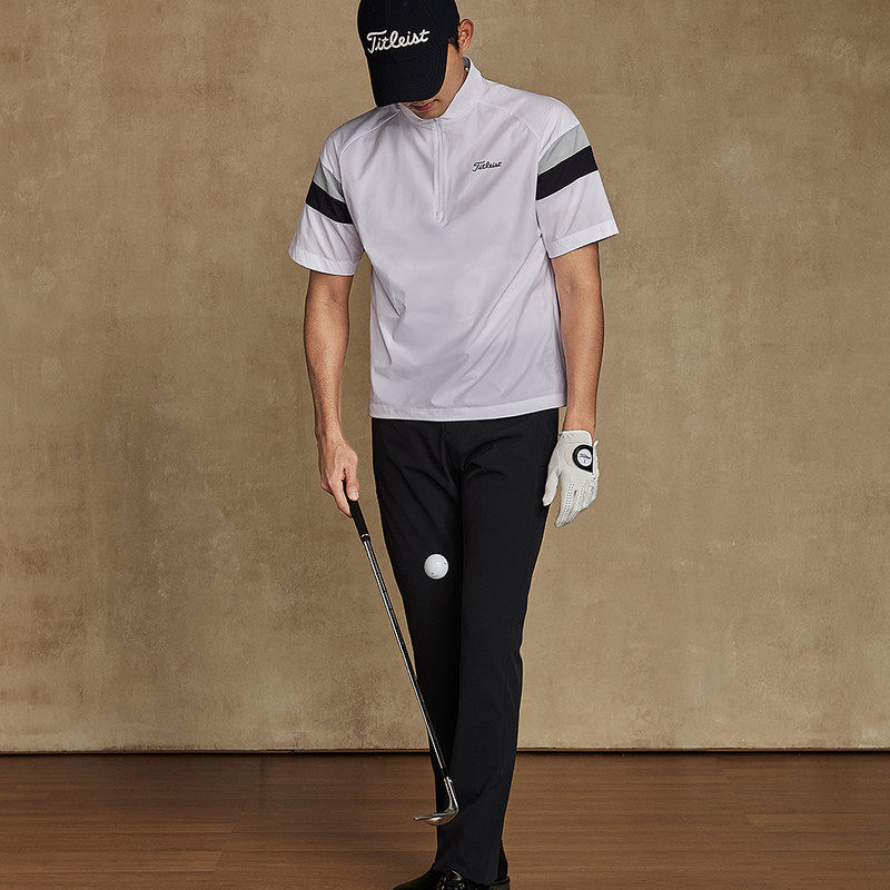 Titleist 韩国正品代购高尔夫球服2026新款男士短袖半拉链防风衣