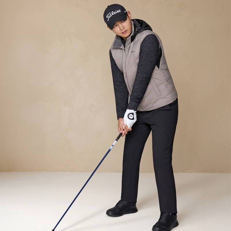 Titleist韩国正品代购高尔夫球服2026新款男士连帽羽绒背心厚马甲