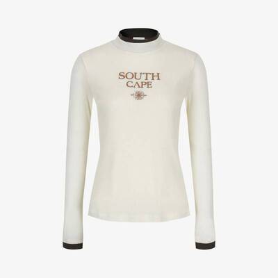 韩国代购SOUTHCAPE高尔夫球服26秋冬女士舒适立领简约长袖针织衫