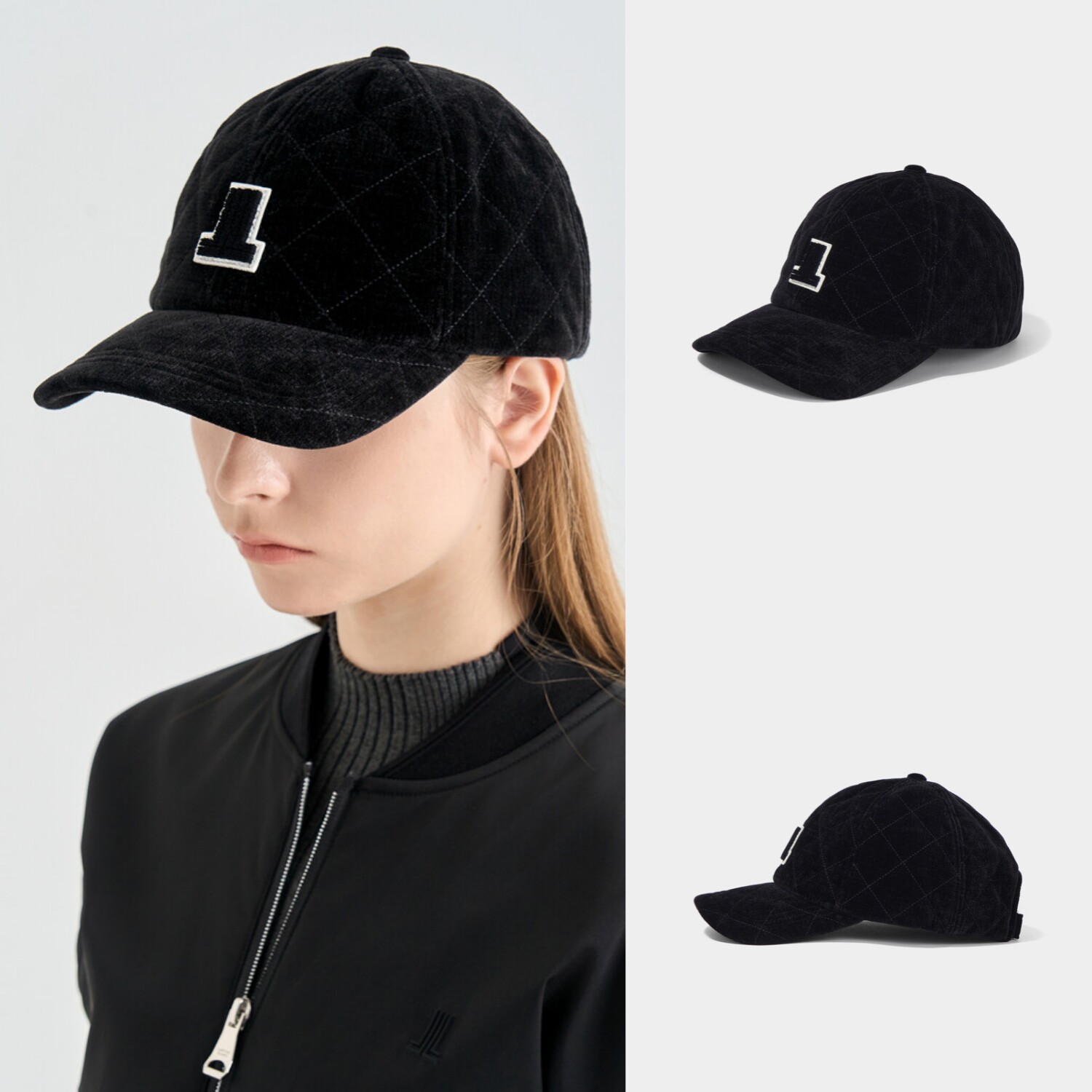 韩国代购LANVINBLANC高尔夫球帽25女士秋冬绗缝标志遮阳棒球帽子