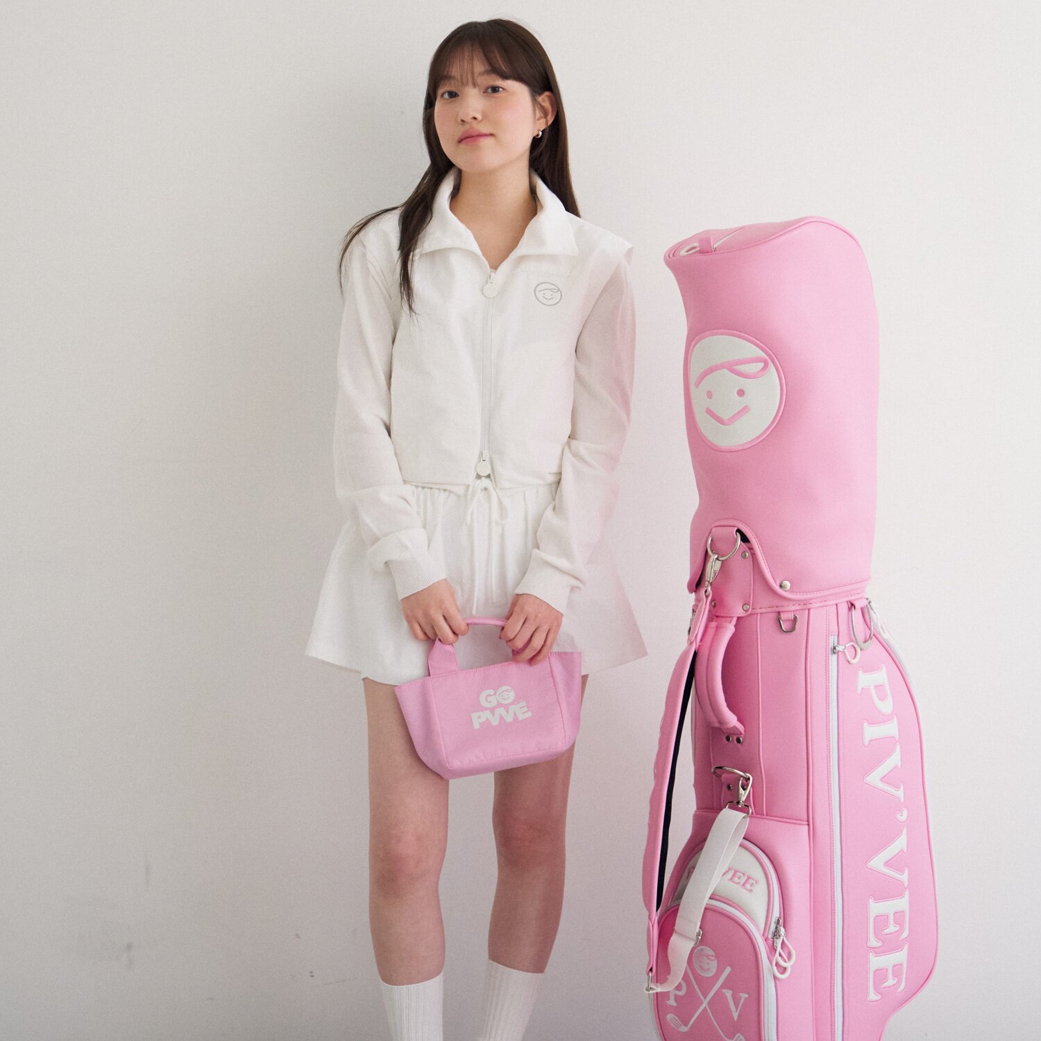 韩国代购Pivvee高尔夫球包26女士春夏时尚个性运动便携轻便手提包