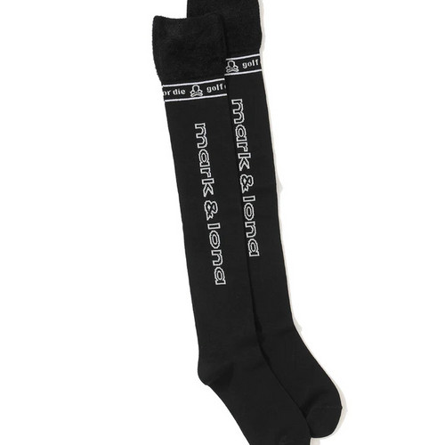 MARK& LONA韩国正品代购高尔夫球袜子女冬季立式标志尖头及膝袜