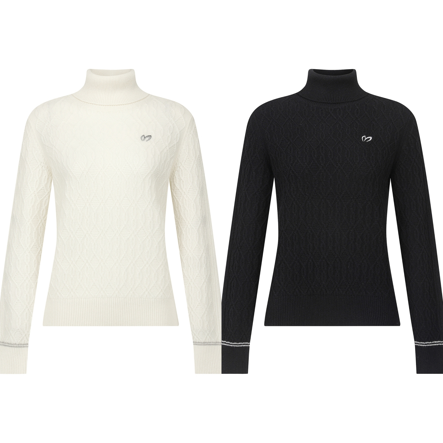 25秋冬女韩国代购MASTER BUNNY高尔夫球服休闲百搭高领修身针织衫