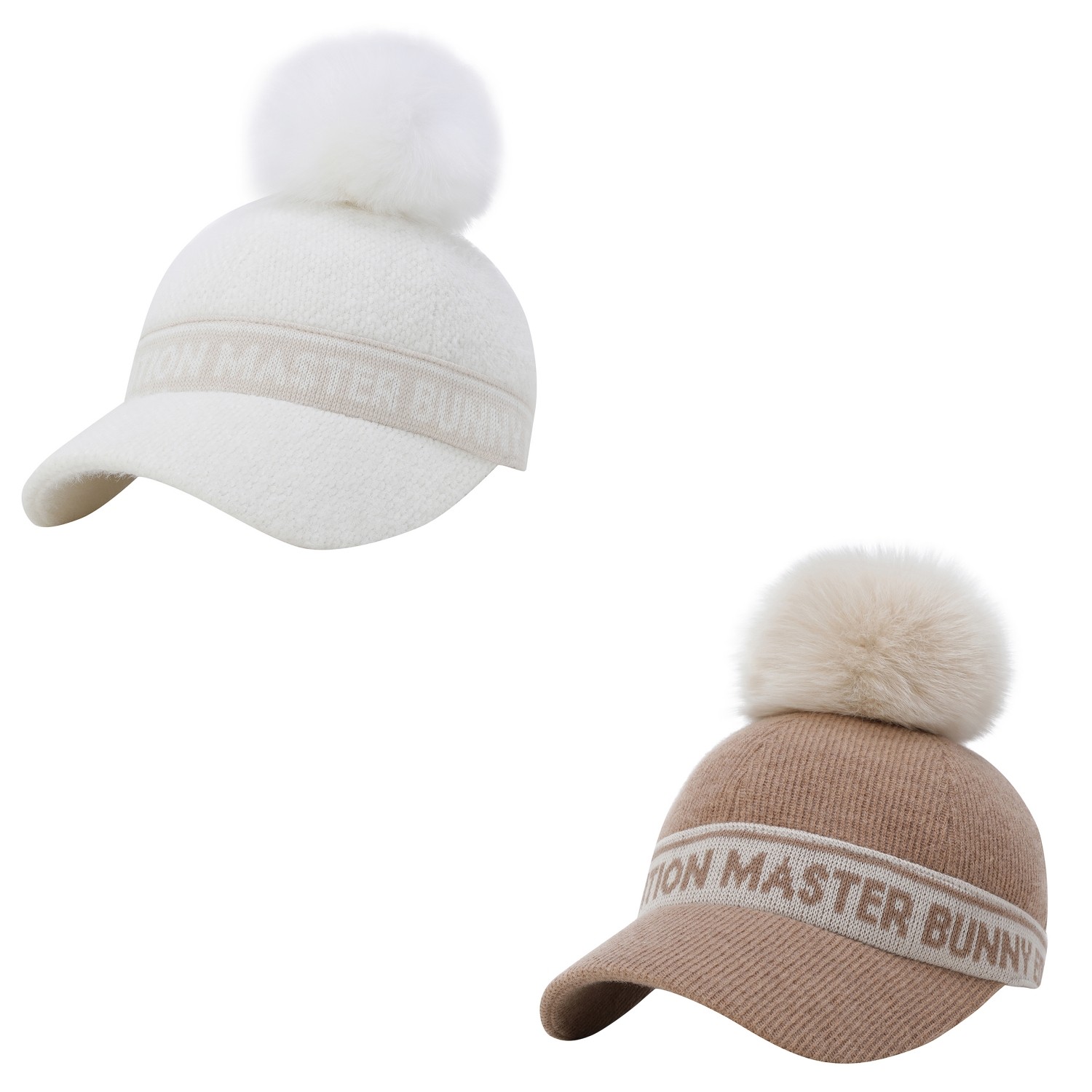 韩国代购MASTER BUNNY高尔夫球帽25女士秋冬买球保暖针织棒球帽子