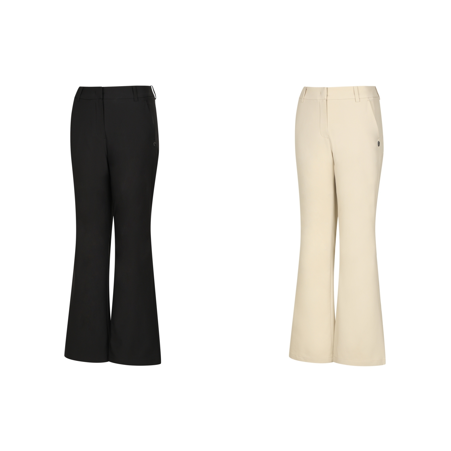 韩国代购AMAZINGCRE高尔夫球服25女秋冬纯色休闲简约弹力喇叭长裤