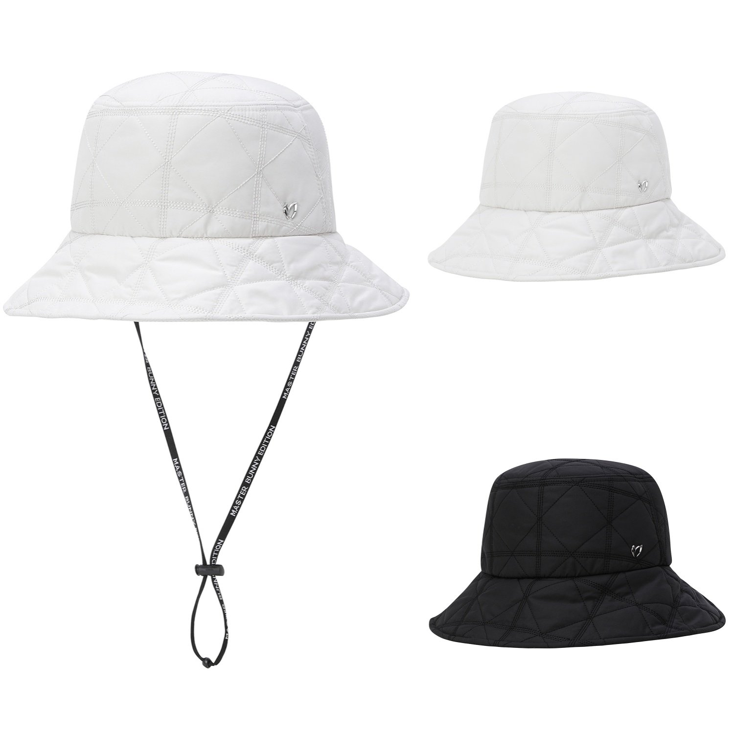 韩国代购MASTER BUNNY高尔夫球帽25女士冬季保暖绗缝夹棉水桶帽子