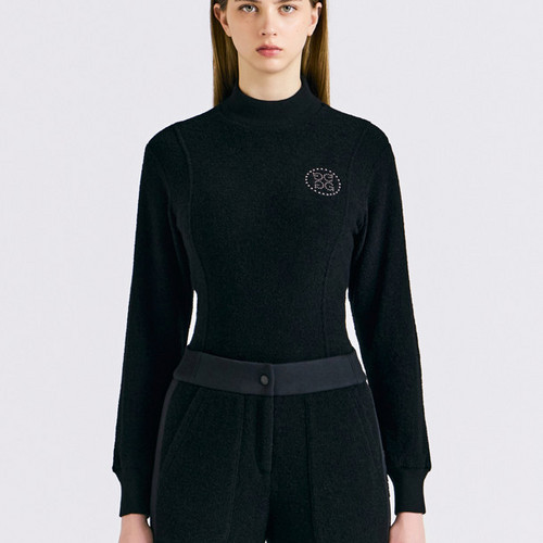 韩国代购G4高尔夫球服25冬季女休闲百搭运动标志保暖圆领长袖T恤