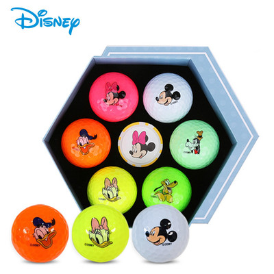 韩国正品代购迪士尼高尔夫男士橙香高尔夫球6球球标记套装