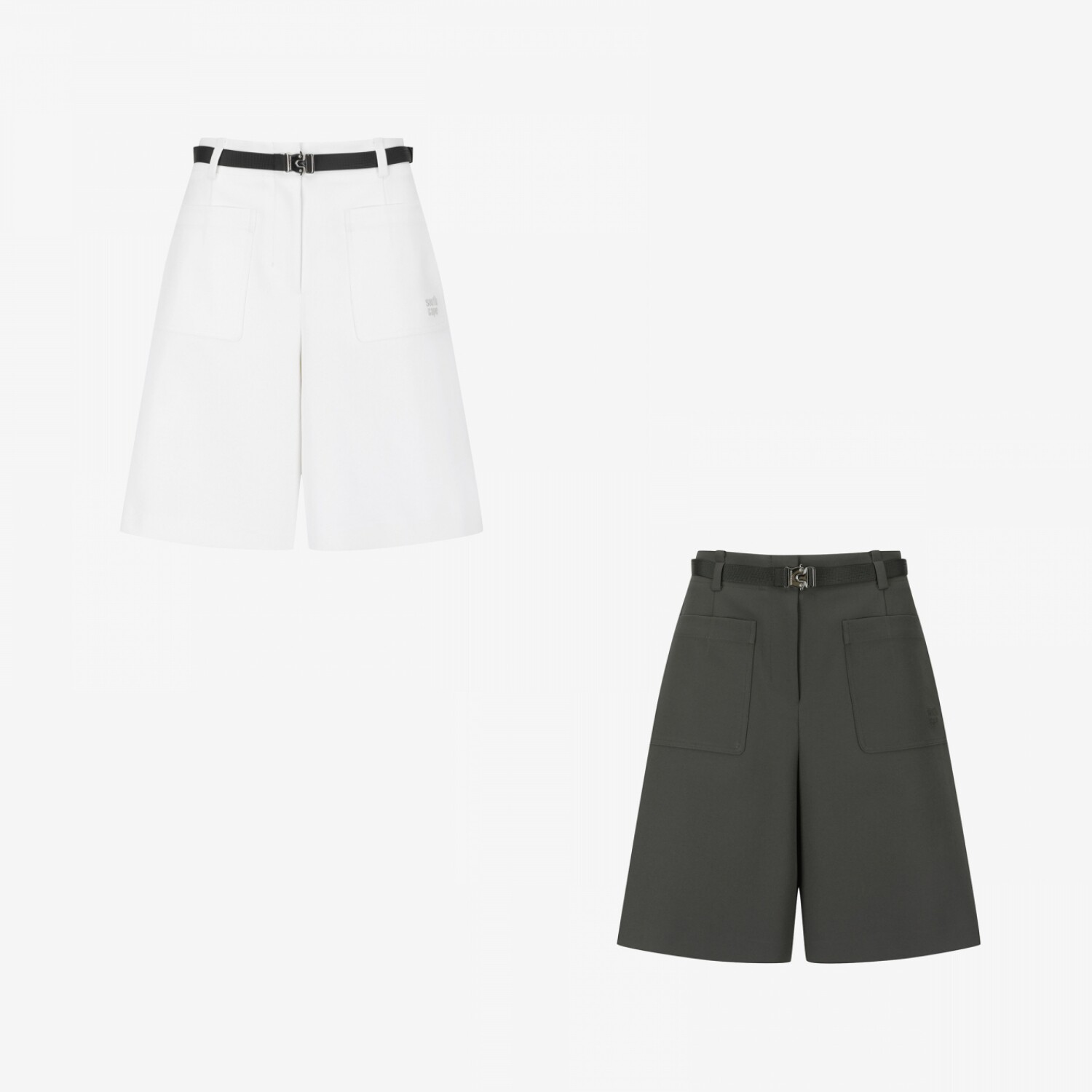 26春夏女士韩国代购southcape高尔夫球服带腰带休闲舒适阔腿短裤