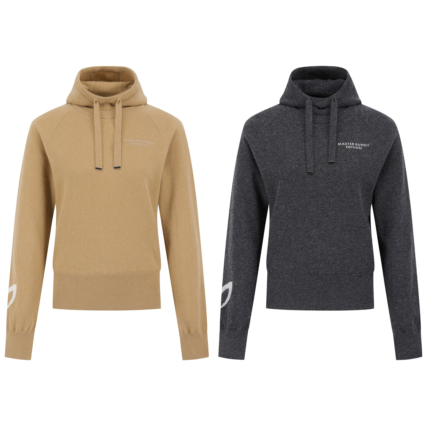 25秋冬女韩国代购MASTER BUNNY高尔夫球服休闲保暖羊绒连帽针织衫