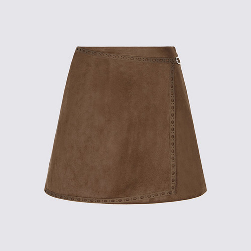 韩国正品代购G4高尔夫球服25冬季女士简约纯色鹿皮保暖短裙半身裙