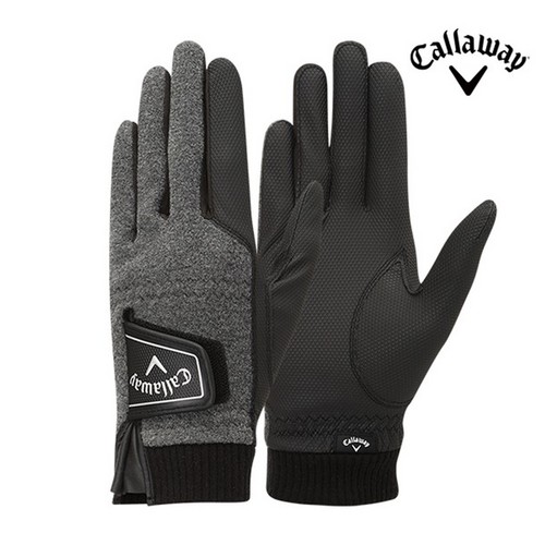 韩国代购Callaway卡拉威高尔夫手套25冬季男士防寒合成皮双手手套