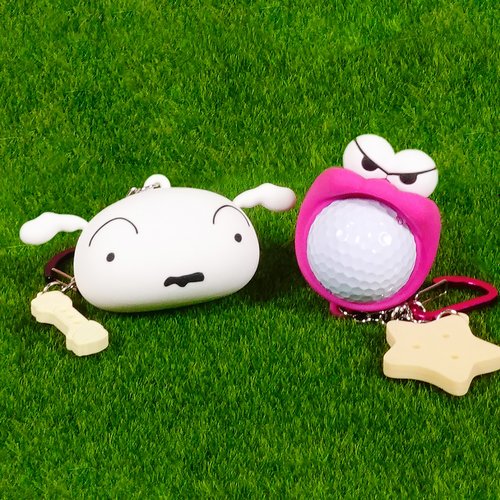韩国代购高尔夫用品球包蜡笔小新可爱卡通挂件球TEE收纳迷你球袋