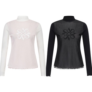 韩国代购 T恤 STANDREWS高尔夫球服25年秋冬女士休闲运动半高领长袖