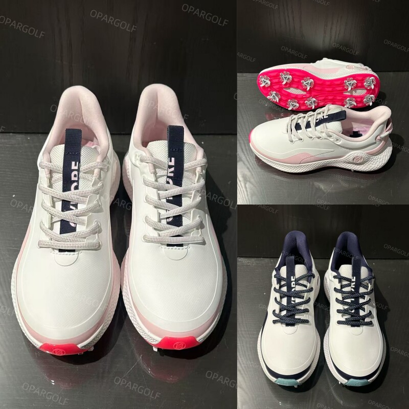 韩国代购G4高尔夫球鞋25女夏新款百搭拼色舒适带钉防滑系带运动鞋