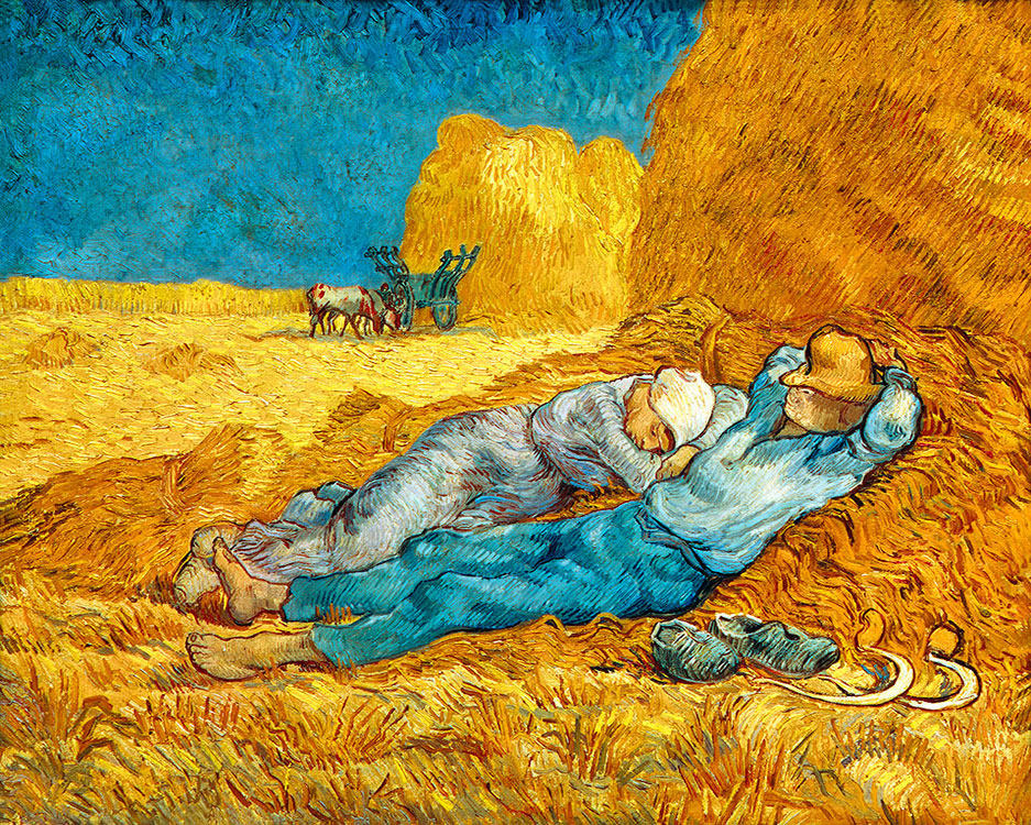 梵高油画午歇照片墙10寸装饰画芯批发