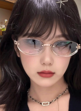 韩版水银色jennie同款墨镜女款潮辣妹y2k旅游出行太阳眼镜女潮