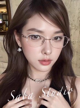 超轻复古猫眼近视眼镜女素颜神器可配度数方圆脸眼镜框显脸小镜架