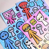 节奏盒子贴纸儿童颜值高手账奖励自粘玩具奇妙萌可公主换装 贴纸