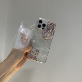 适用苹果17promax水钻手机壳15pro卡通Kt硬壳14保护套15贴钻17air