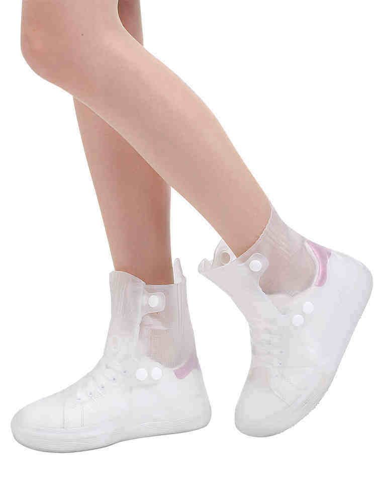 RAIN BOOTS LADIES KOREA FASHION TRANSPARENT CUTE RAIN BOOTS SUMMER NON SLIP SHORT AND MEDIUM LENGTH ADULT CHILDREN RAIN BOOTS COVERS MEN AND WOMEN