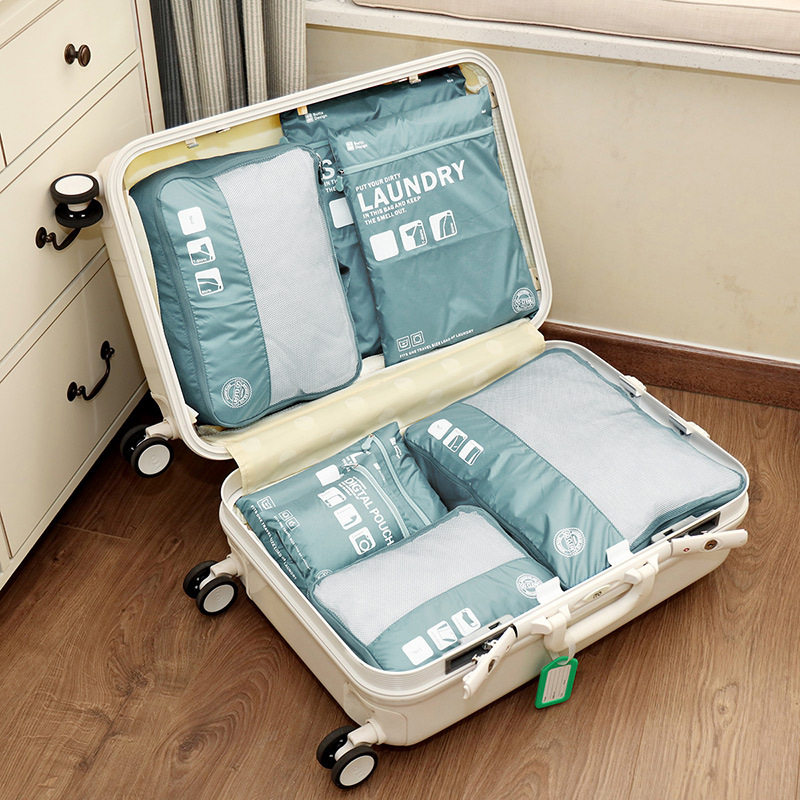 采购产品旅行化妆品袋套装手提箱服装服装包装组织者袋鞋子贴身便