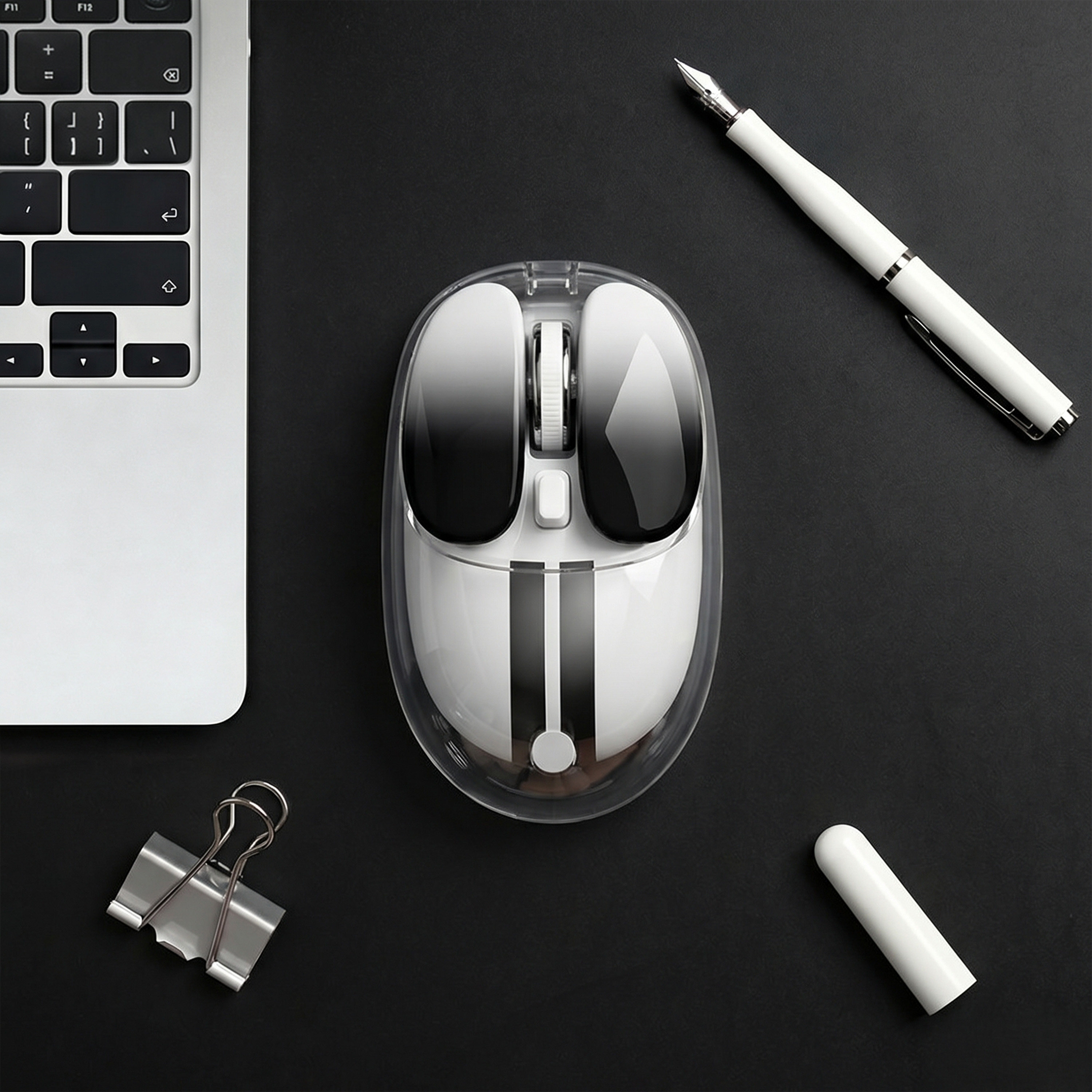 摩天手M60薯片鼠标无线蓝牙女生高颜值苹果笔记本电脑办公充电款