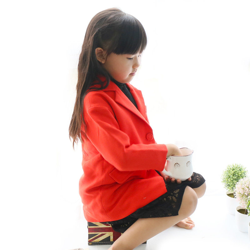 小资儿童装2025春秋新款女童中长款外套韩版范洋气中大童上衣风衣