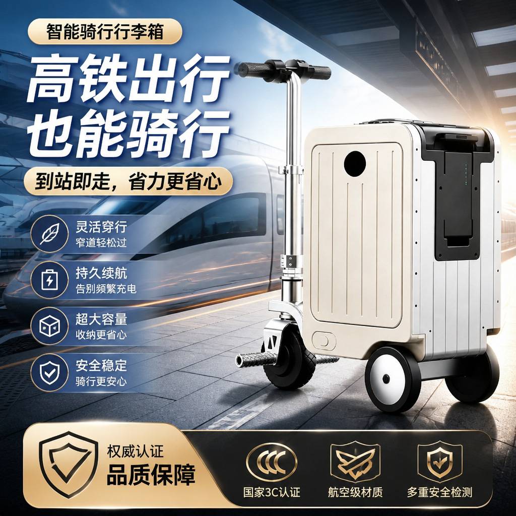 儿童电动行李箱可坐智能骑行登机