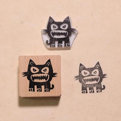 大脸猫橡皮章手工制作成品印章