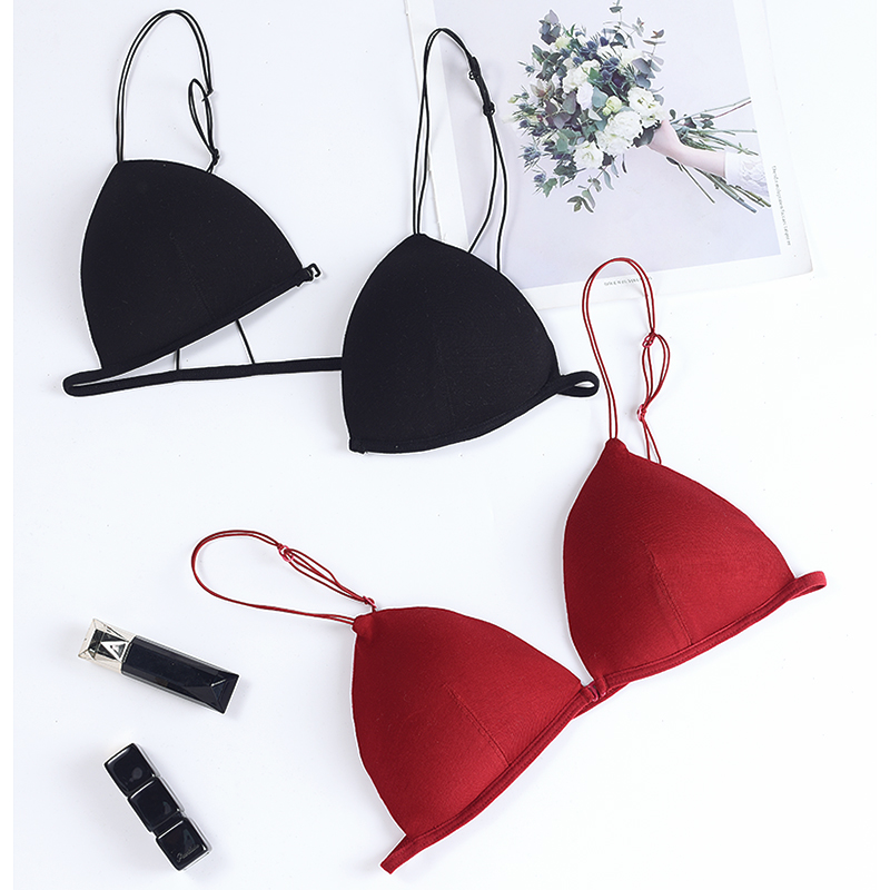 法式性感前扣细带美背内衣女